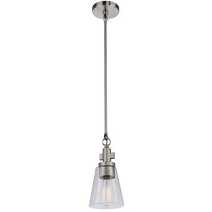Clarence 1 Light 5.5 inch Brushed Nickel Down Pendant Ceiling Light